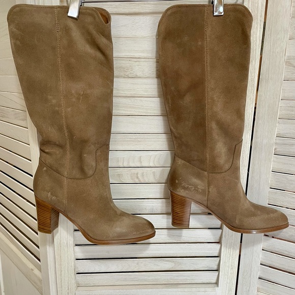 NWOT- Frye June Heeled Tall suede Boot - Picture 2 of 10